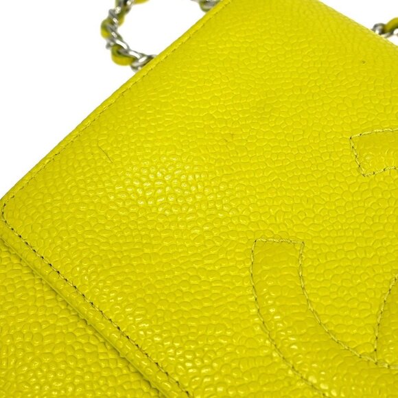 Chanel Light Green Calfskin Timeless WOC Wallet on Chain NQ00847 - Picture 8 of 9